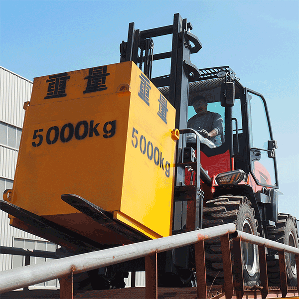 3.5 ton all terrain forklift, factory price, made in China